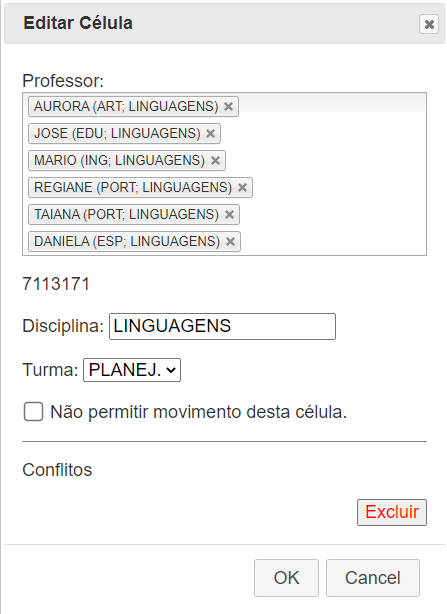 Exemplo de indicadores